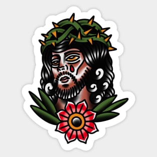 Traditional Jesus Tattoo Piece Sticker